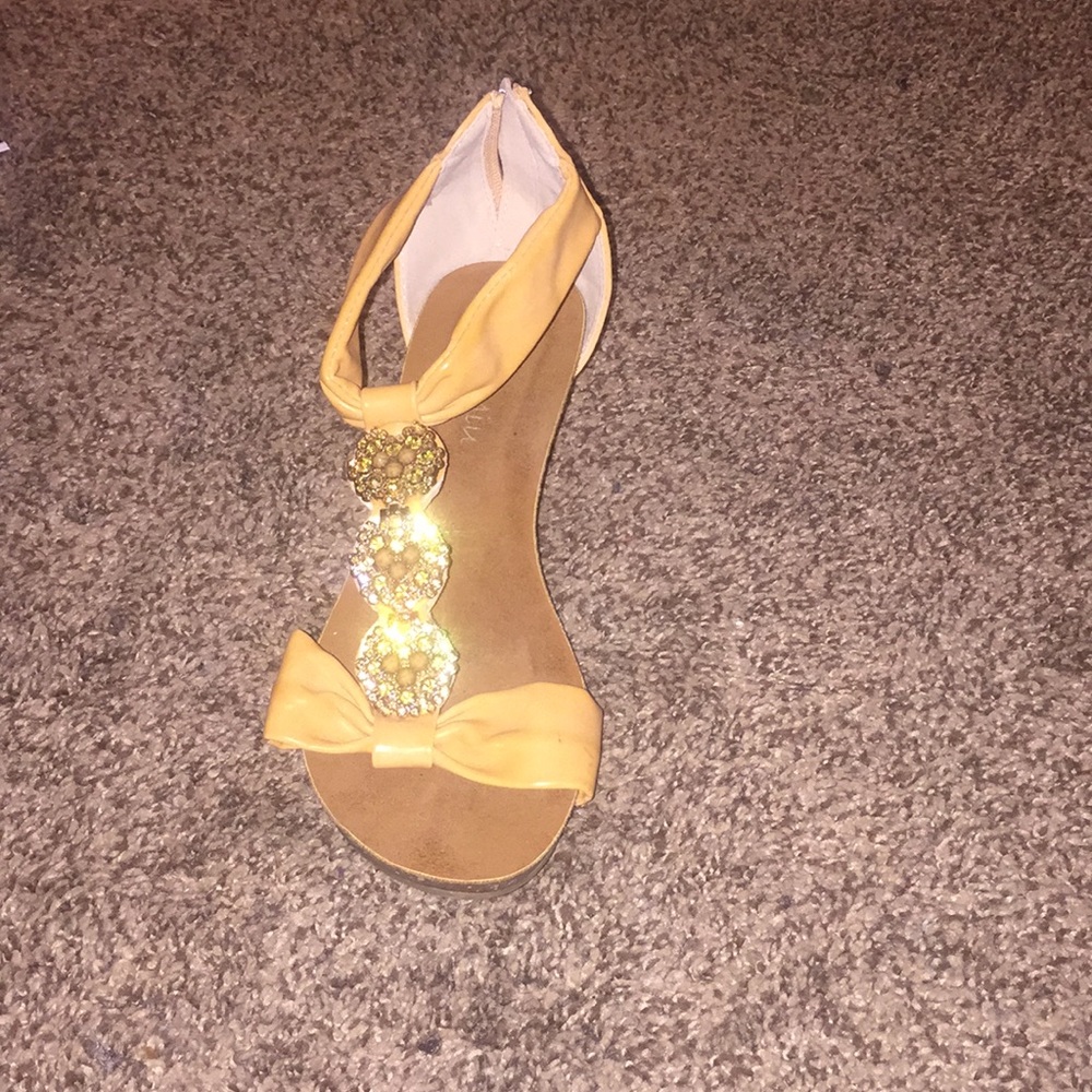 Nudish orange Wedge Heel